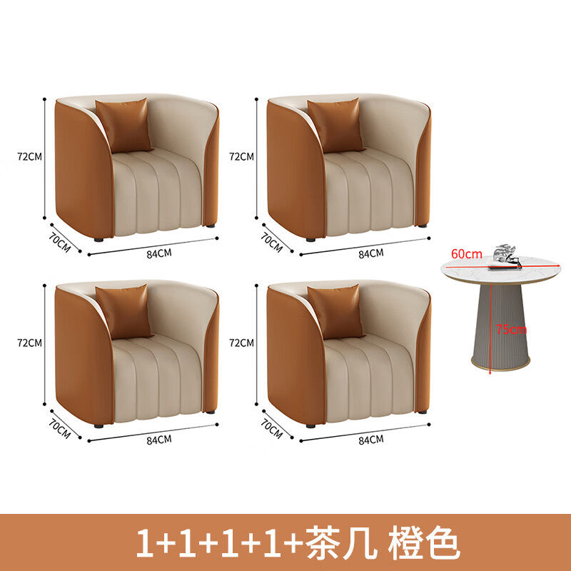 Saint-ly minimalist light luxury hotel lobby sofa set - lounge area, office reception area, meeting & negotiation space