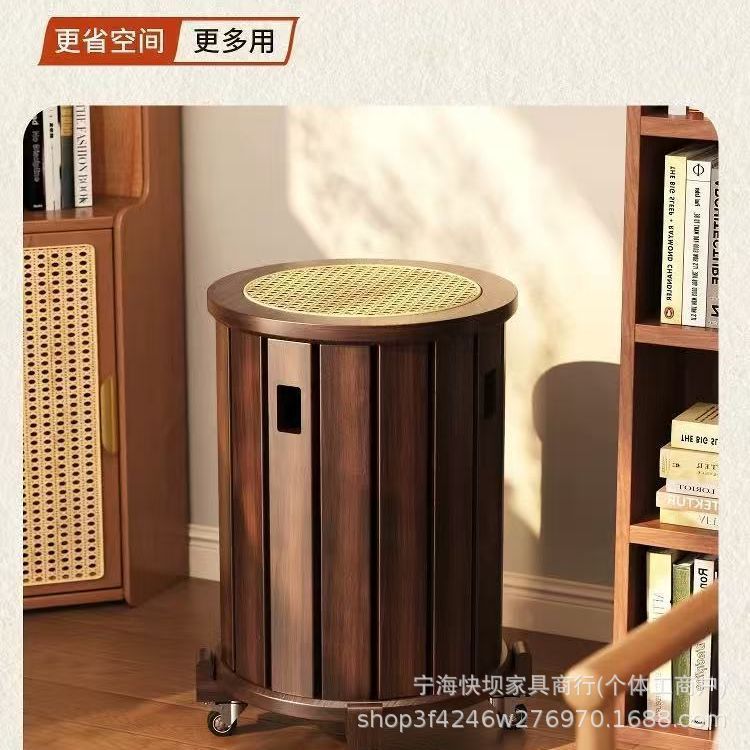 Solid wood stool for home stackable bench combination high round stool stacking stool restaurant guest storage stool coffee table stool