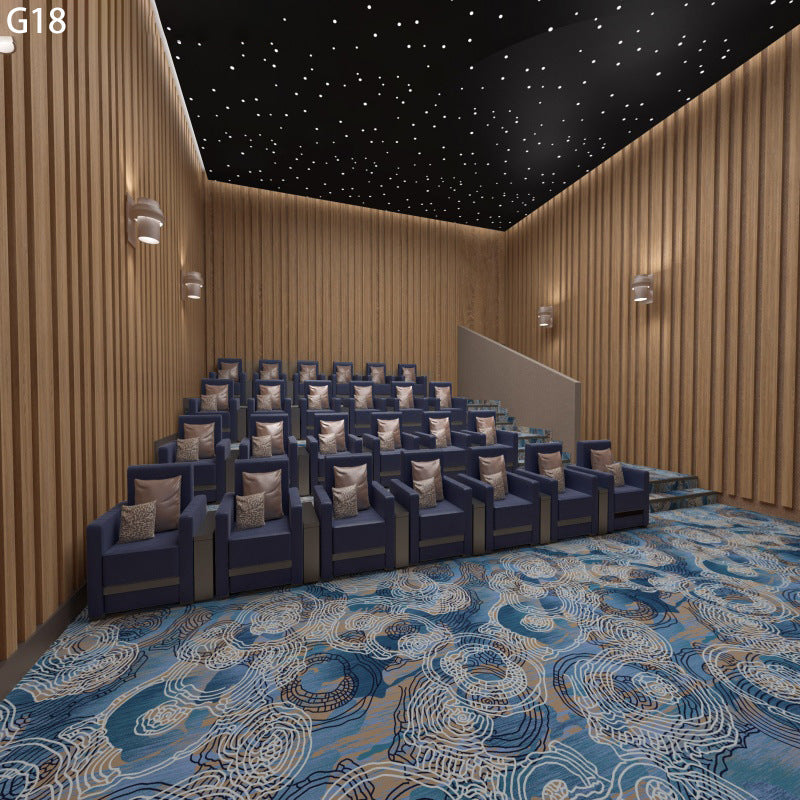 Customized fire-retardant carpet for movie theaters, home theaters, and clubs: soundproofing, noise reduction, and vibration dampening - full coverage installation