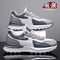 2025 new spring men's mesh breathable chunky sneakers - athletic, casual, trendy, thick-soled, height-increasing, work safety shoes for men