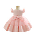 Ready-to-ship wholesale children's dresses, airplane sleeve princess dresses for baby girls, perfect for first birthday parties, dance recitals, and evening events. includes tutu skirts
