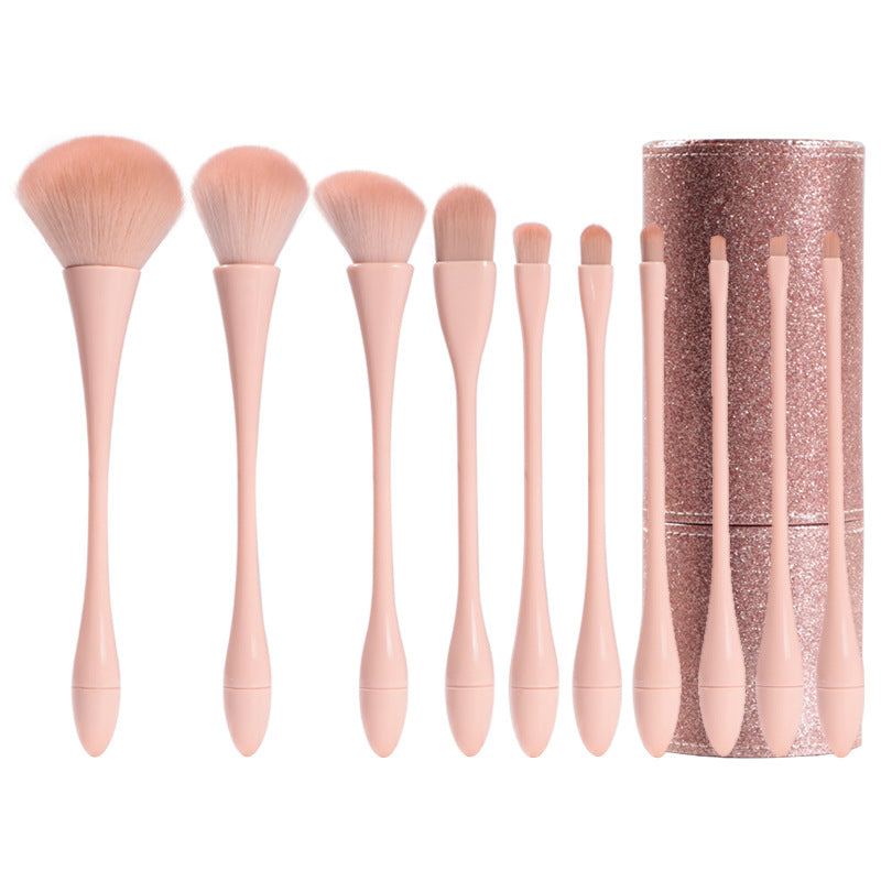 Sujilian complete set of small waist 10 beauty tools pink brush amazon popular makeup brush popular hot style
