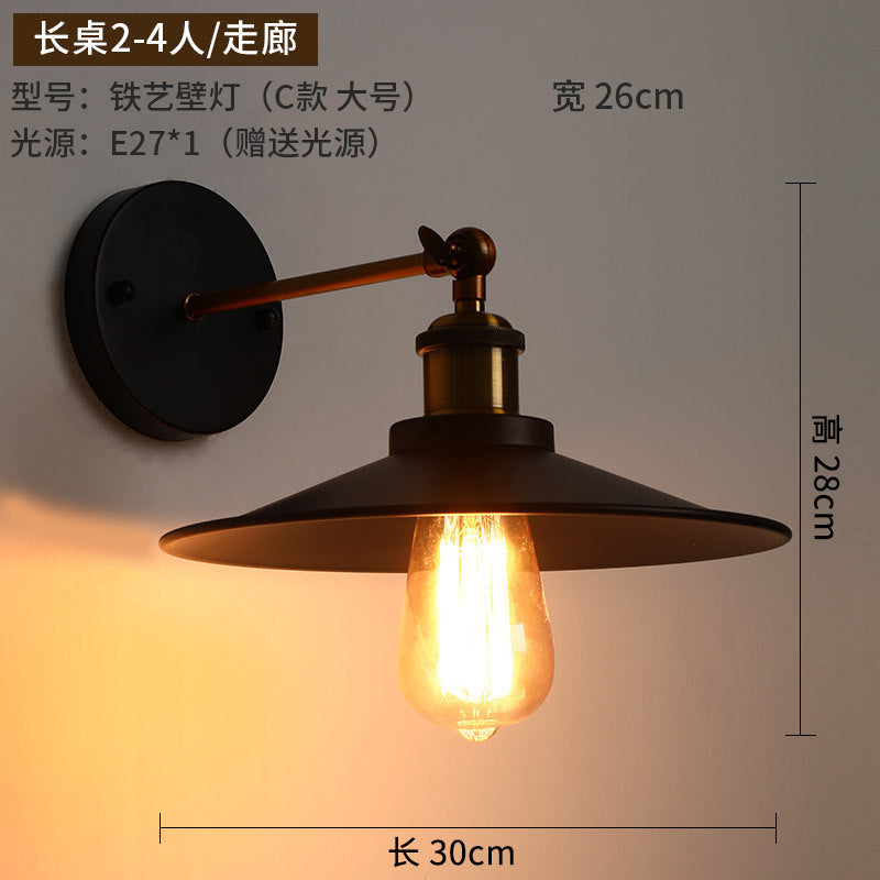 Vintage industrial wind wall lamp American personality creative wall lamp decoration aisle corridor balcony restaurant bar stair lamp