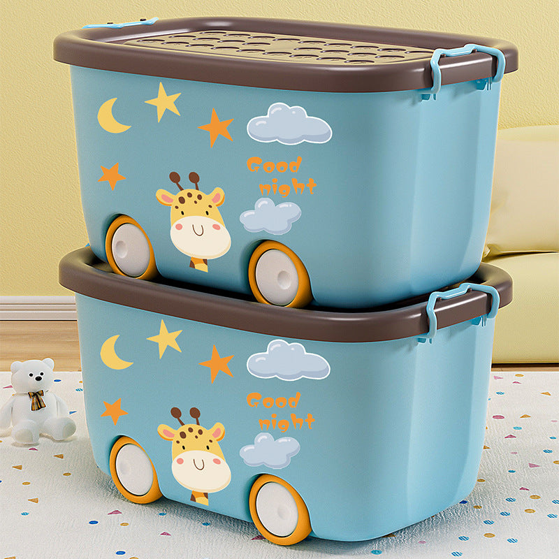 Large capacity kids' clothing storage bin - extra large organizer for baby toys, dolls, books, and more