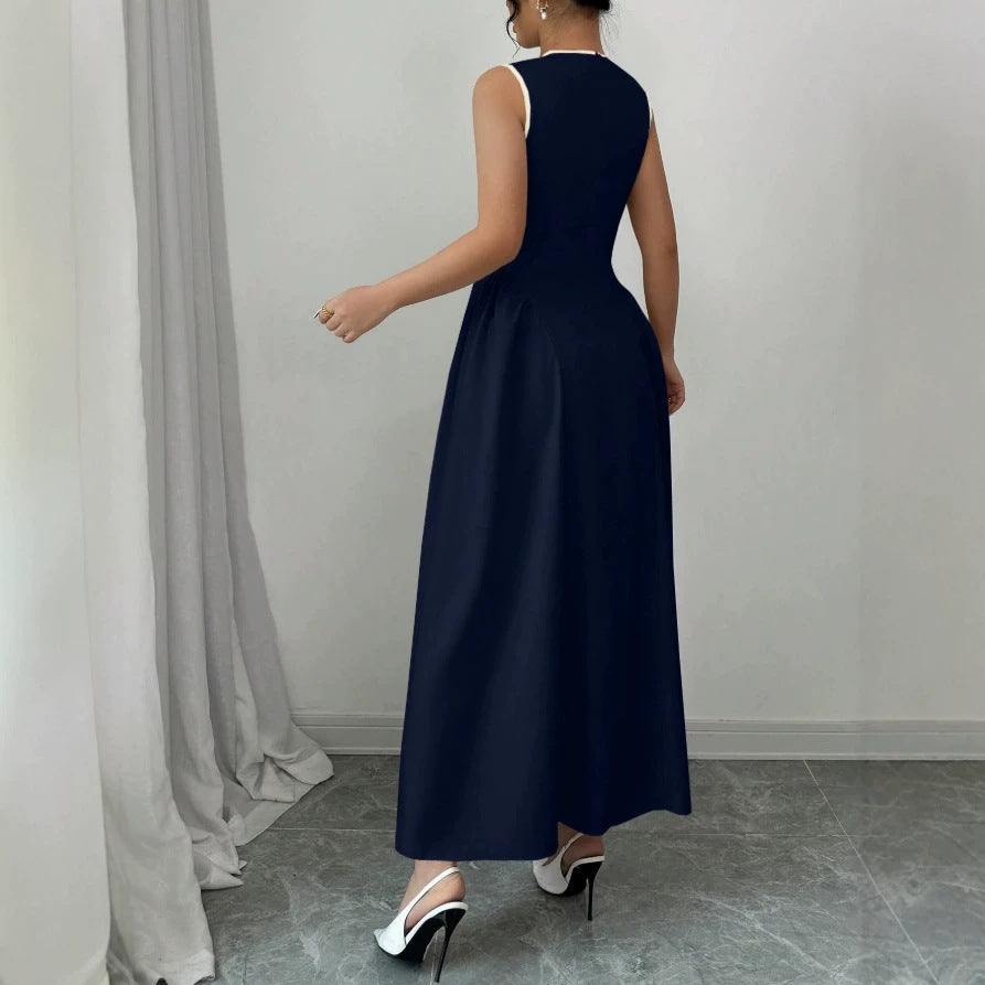 patchwork strap sundress - women's summer  new arrival - unique, chic, slimming maxi dress