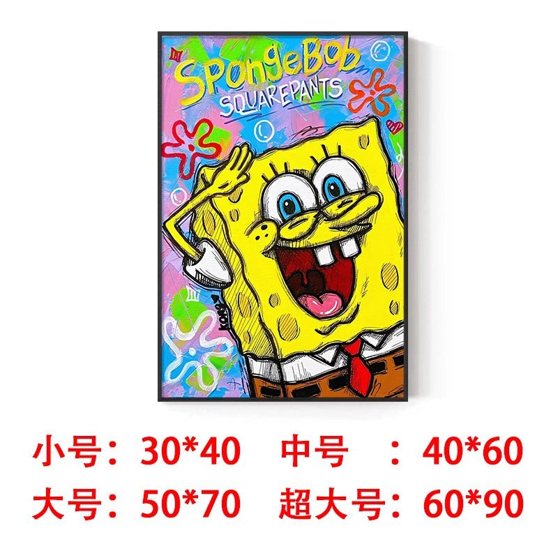 Strawberry bear decorative painting cute trend lotso Stitch pendulum painting hanging painting living room bedroom wall painting
