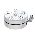 Retractable power strip with cord, multi-purpose extension cord, long cord, multi-function socket panel, multi-outlet with usb charging ports