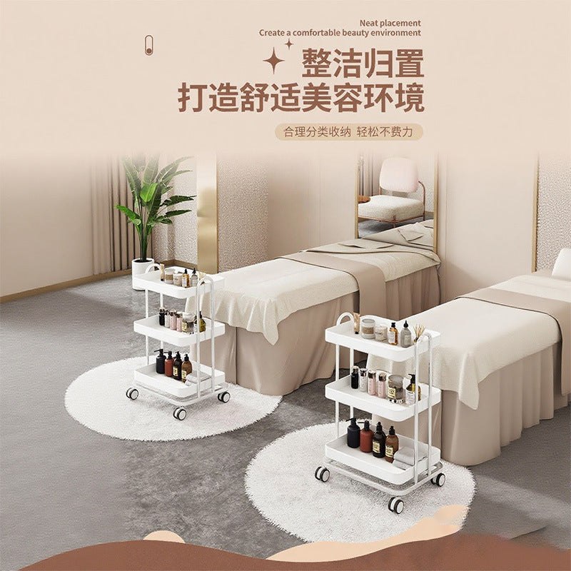 Beauty salon trolley mobile cart storage treatment cart medical instrument barber shop equipment cart