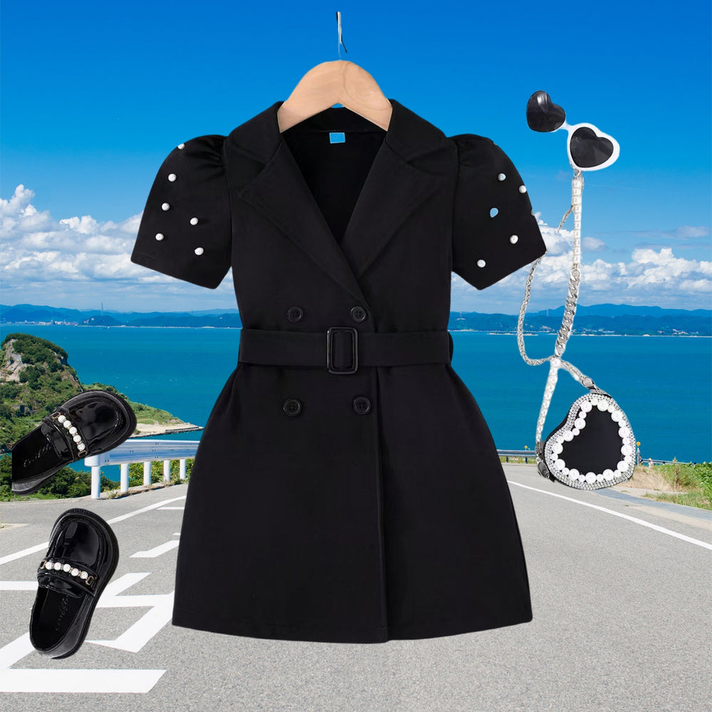 New arrivalfashiongirl black suitsuitblack suit for children children cl