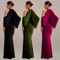 C7276 cross-border   fashionable women's bodycon elegant off-shoulder sleeveless arm-hugging dress new