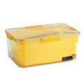Refrigerator storage box double layer drain basket crisper pet plastic transparent thickened fruit vegetable freezer storage box