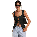 spring/summer  women's tank top tie-up cardigan top - cross-border shipping timelines & tiered pricing