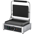 Commercial panini machine single head pit bottom flat sandwich barbecue press steak electromechanical hot plate electric grill