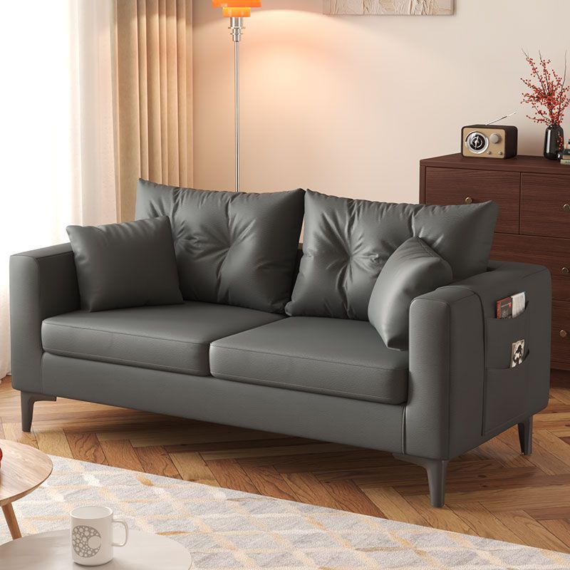 Cat scratch leather sofa sofa small apartment cat claw leather rental apartment clothing store double slot two people three people lazy