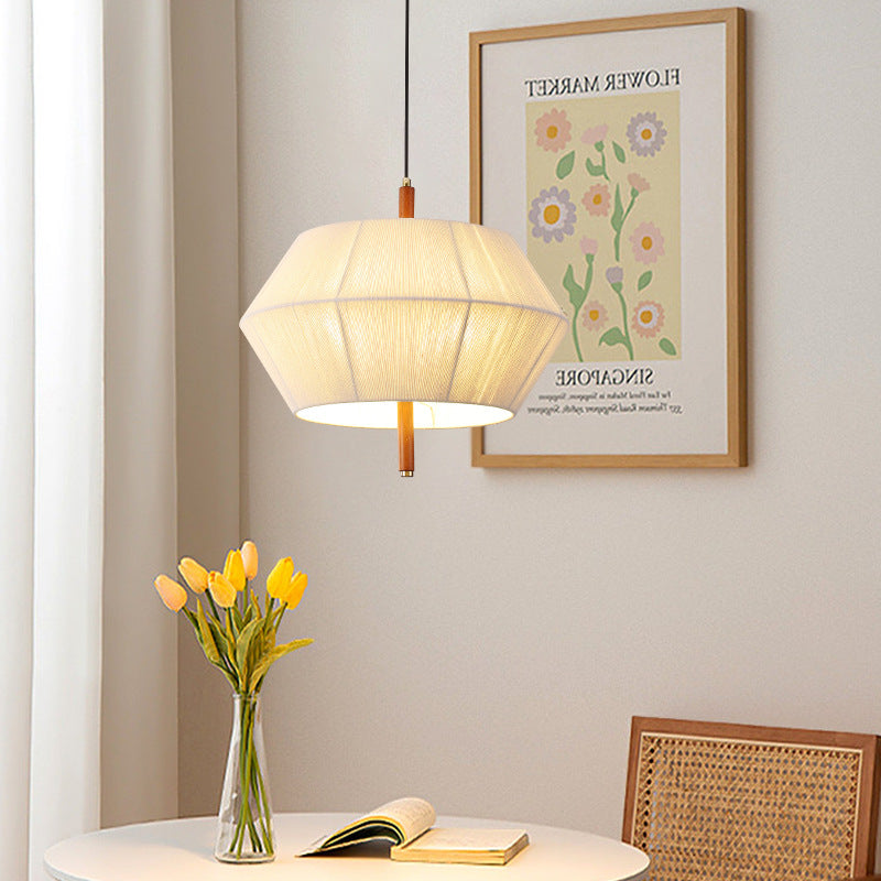 Wabi-sabi retro cotton and linen chandelier Japanese-style homestay hotel tea room study walnut color restaurant Shimadai lamps