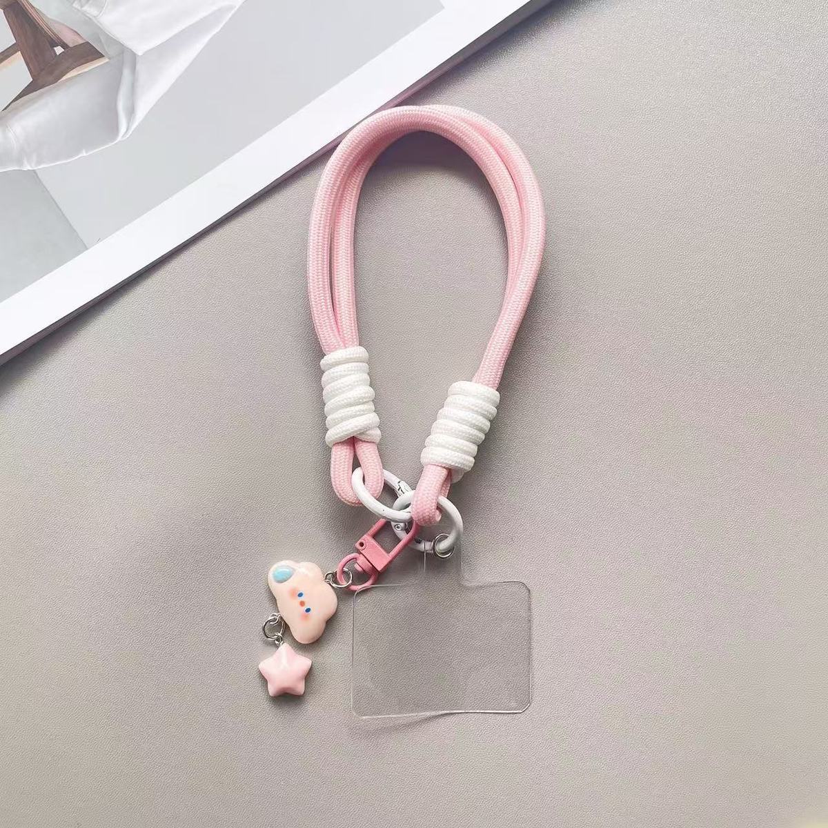 ins speechless clouds stars mobile phone case lanyard wristband short mobile phone camera lanyard pendant keychain universal