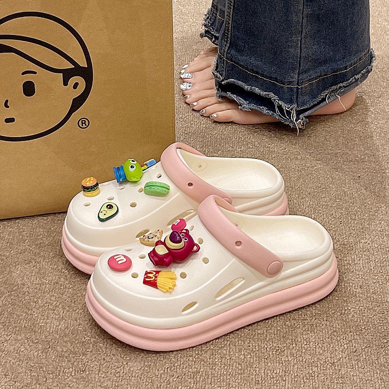 2025 summer new collection: closed-toe slides - trendy, platform, thick-soled, non-slip, wear-resistant clogs & sandals for outdoor wear
