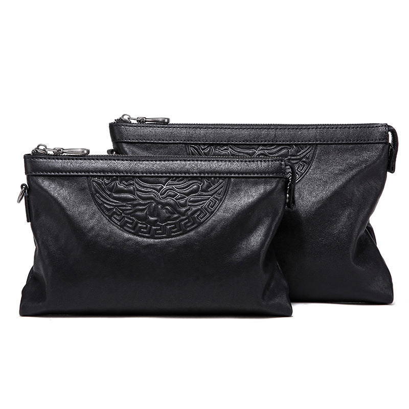 Leather men's bag business casual men's cowhide clutch envelope bag fashion large capacity clutch bag men's bag bag