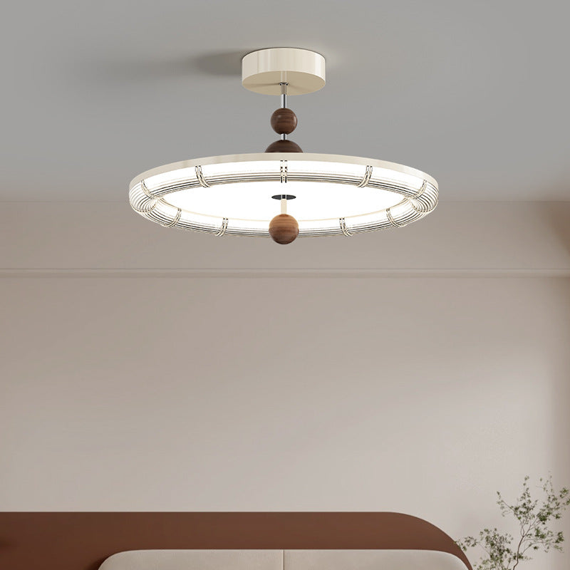 Cream Wind Round Bedroom Ceiling Light Full Spectrum Highlight Eye Protection Ceiling Light Minimalist Household Room Study Lighting