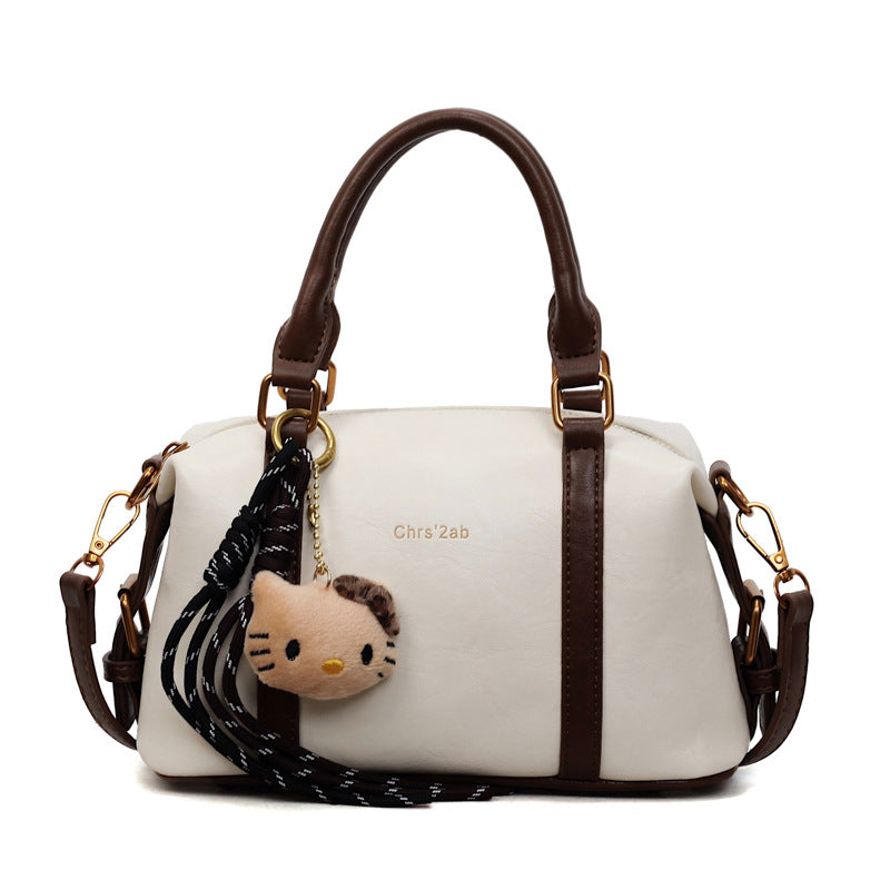 New arrivalretrosatchel boston bag women 2025k-stylefall and wintereasiest for match women's bag foreign elegant shoulder crossbody bag