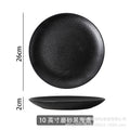 Creative black matte steak plate, japanese-style western dinner plate, commercial ceramic shallow dish for hotel and restaurant use, microwave safe