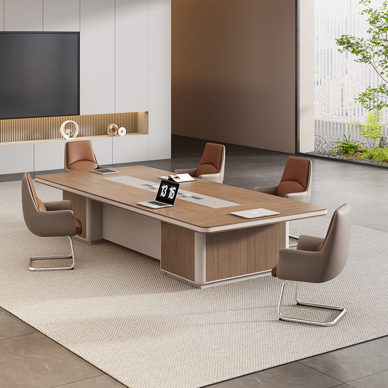 Saint li office conference table - long table, light luxury, high-end, large size, thickened conference table and chair set for meeting reception and business negotiations