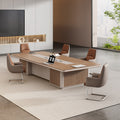 Saint li office conference table - long table, light luxury, high-end, large size, thickened conference table and chair set for meeting reception and business negotiations