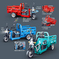 children's sound and light simulation tricycle inertia motorcycle three-trip cargo express vehicle model ornaments wholesale