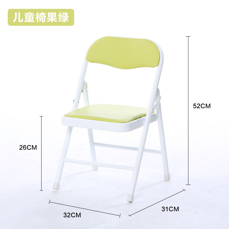Children's small folding chair Solomon folding stool Children's back chair Kindergarten seat Metal portable chair