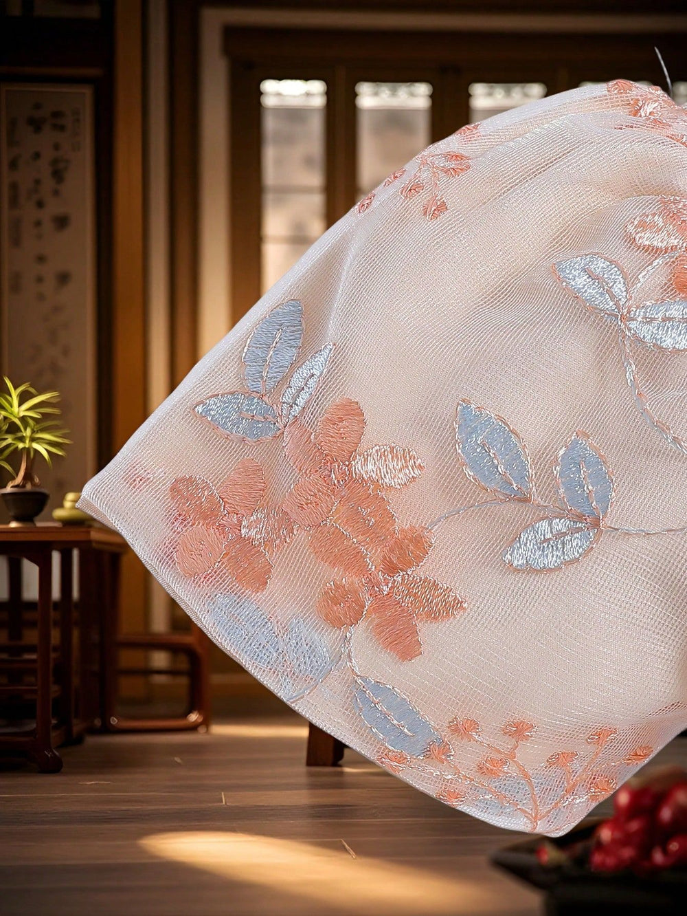 cross-border chinese style girls' floral princess dress (with bag)