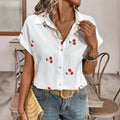 wholesale women's short-sleeved shirts, trendy shirt with hot-selling cross-border print designs, dropshipping available