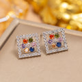[titanium steel] cross-border popular fashion versatile square necklace for women, accessible luxury, high-end copper inlaid zirconium clavicle chain accessories