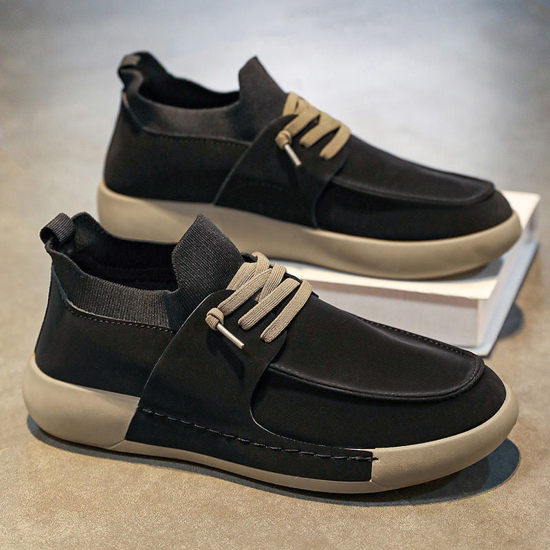 Popular men's shoes spring breathable easiest for matchcasual slip-on beanie shoes running soft bottom sports lazy trendy shoes