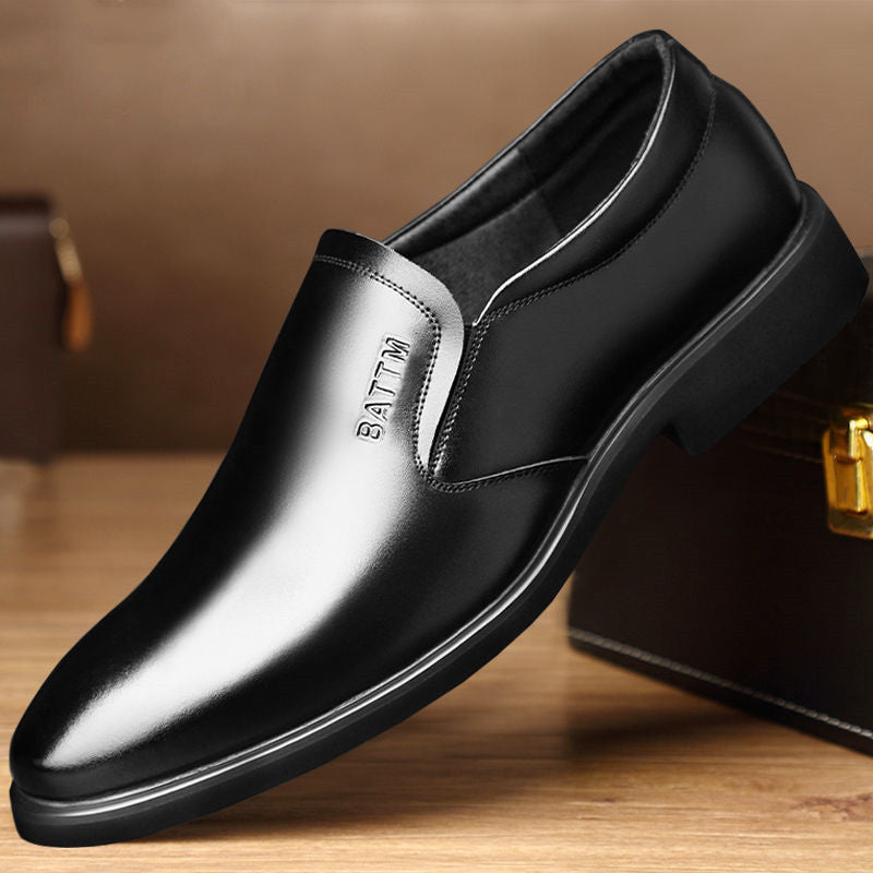【military-grade leather shoes - premium quality】100% full grain cowhide leather, clearance sale! soft sole leather shoes for men, perfect for casual and business wear