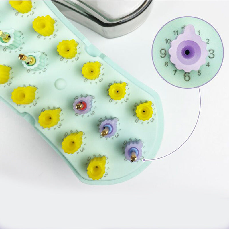 Dental root canal file counting disinfection box Root canal file placement rack Root canal file placement disinfection rack Counting box Counting box