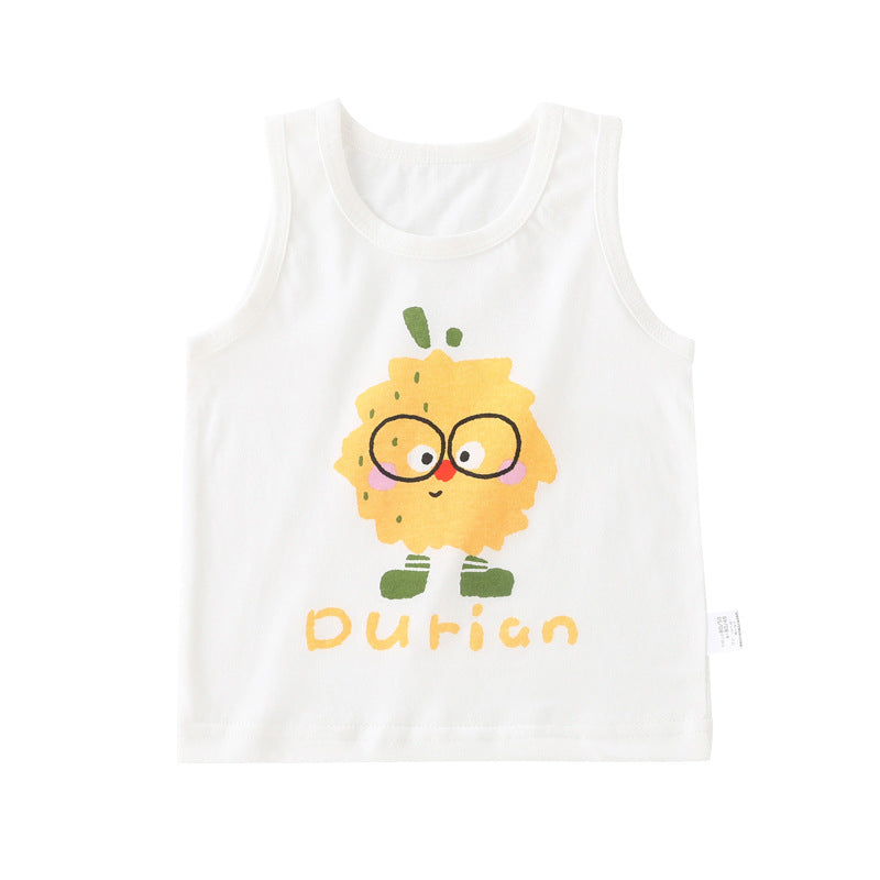 New lightweight summer pure cotton baby tank top - sleeveless undershirt for kids, breathable and sweat-absorbent infant clothing