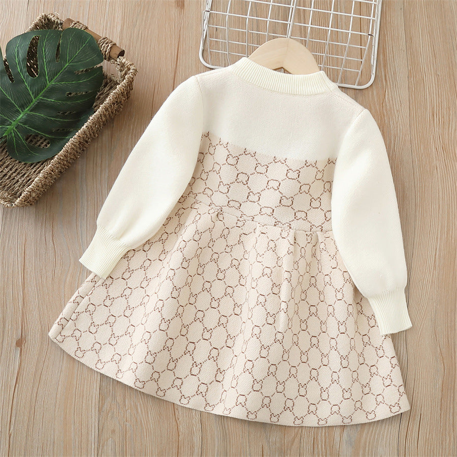 Dropshipping girls' sweater dress -  autumn/winter new arrivals - designer style dress