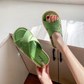 Women's summer new fashion slippers - stylish outdoor wear, single strap crossover, flat sandals, home indoor beach anti-slip slippers