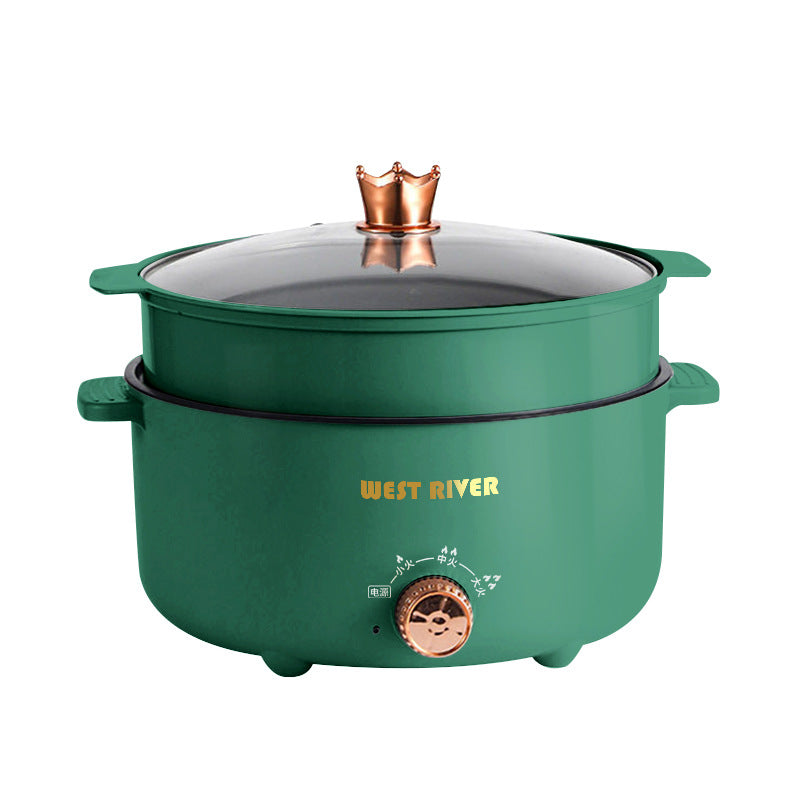 All-in-one electric hot pot, electric wok, multifunctional mini electric cooker, dormitory rice cooker, noodle cooker