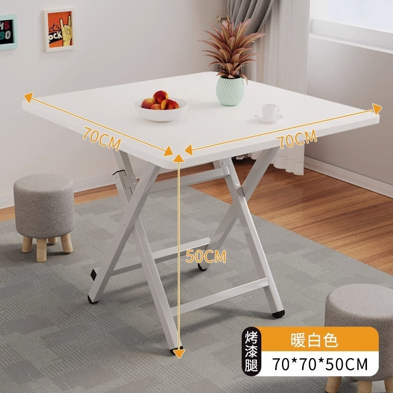 Simple foldable small square dining table for home study rental house dormitory small apartment portable dining table casual