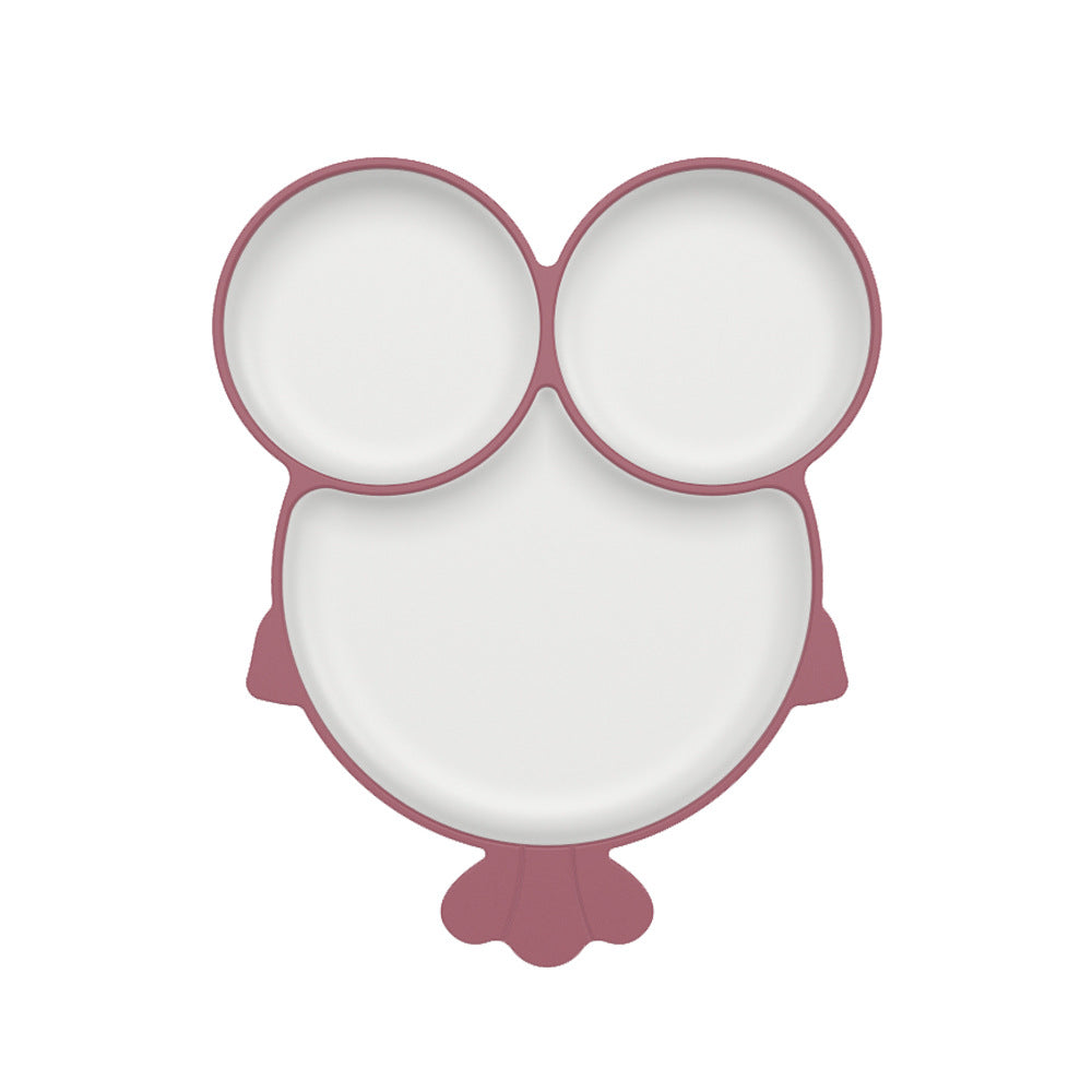 Silicone plate creative cartoon baby tableware suction cup portable soft silicone children's cross-border wholesale suction cup portable