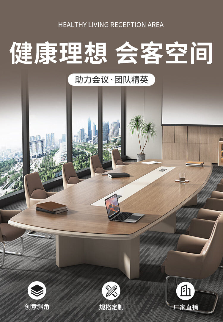Saint li painted office conference table long table casual modern conference room bench reception table and chair combination negotiation table