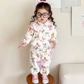 Kids' hoodie set, cross-border hot-selling cartoon animal print girls' fashion hooded sweatshirt and sweatpants set