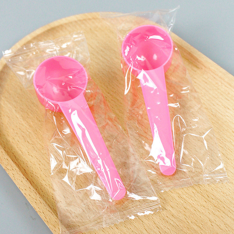 Individually wrapped plastic measuring spoons - 20ml for liquid masks, laundry powder, fertilizer, and water (20g)