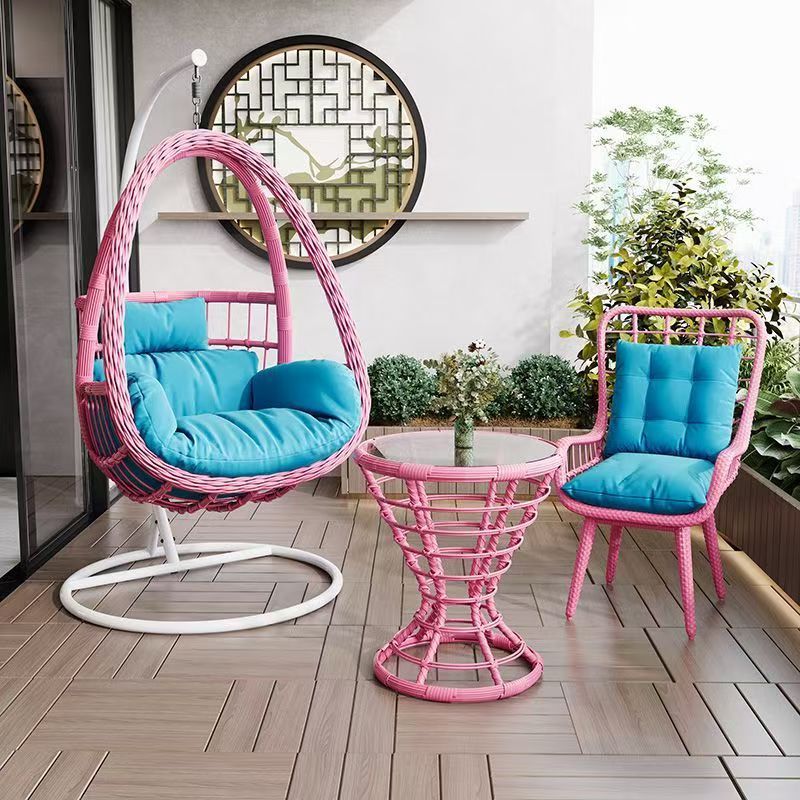 Lazy hammock hanging basket rattan chair for home cradle chair indoor balcony hanging chair courtyard bird's nest hanging plant double swing