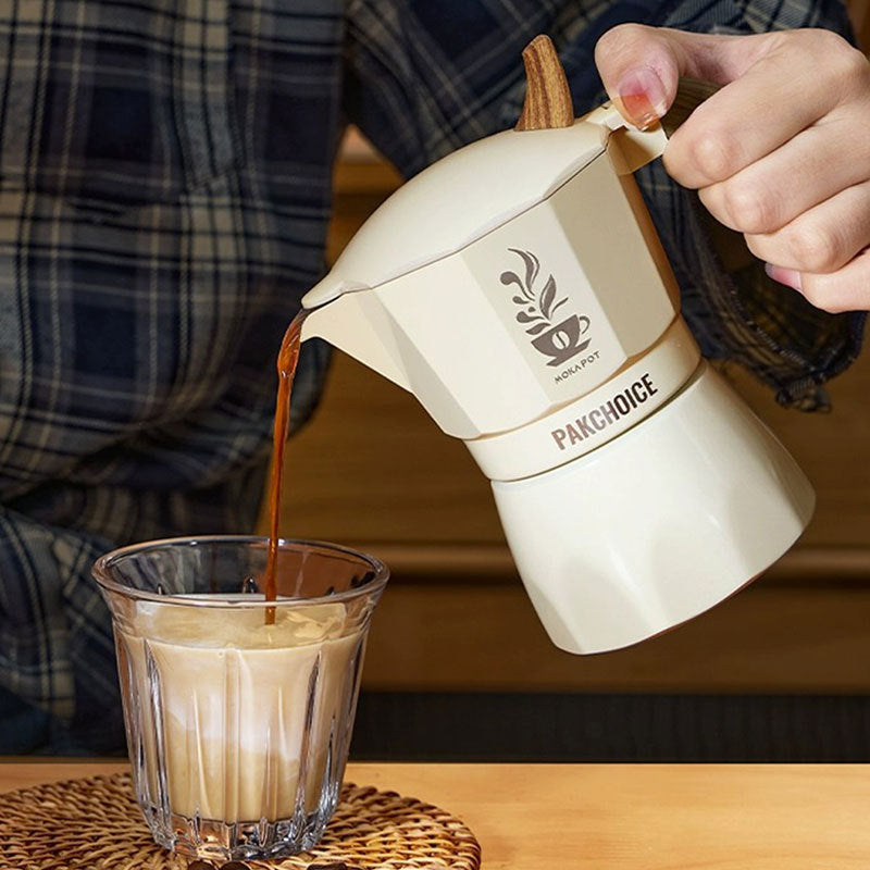 Single valve moka pot small coffee pot espresso portable coffee machine hand brew pot coffee suit mini