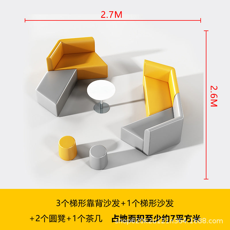 Saint li office sofa special-shaped training institution patchwork sofa reception and rest area business reception casual sofa sf