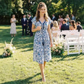 Amazon chic floral dress - women's  summer new arrival: loose a-line casual v-neck beach dress
