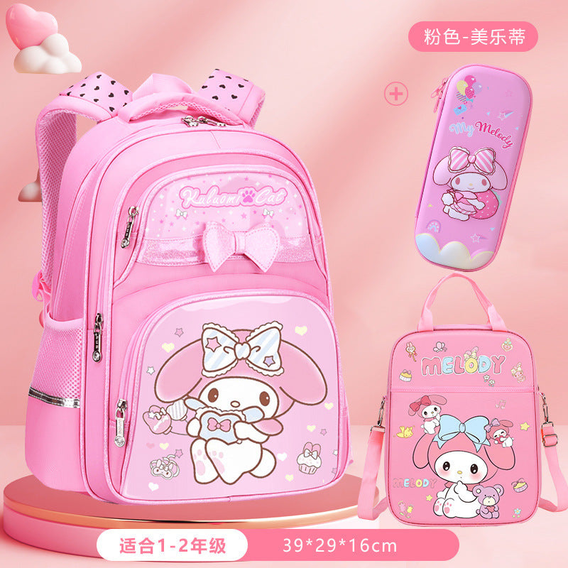 Schoolbag for 1-3-6 grade kids female primary school students 6-9-12 years old large capacity ultra-light backpack to reduce burden