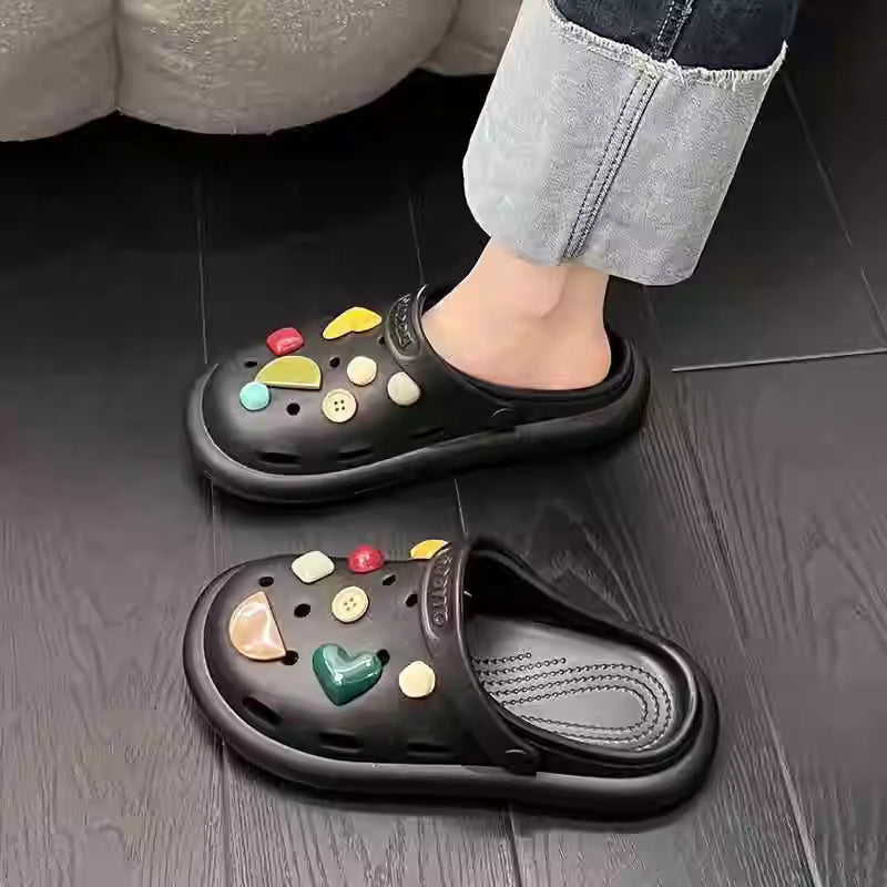 2023new arrival baotou slippers for women summer non-slip indoor home outwear popular beach hole sandals